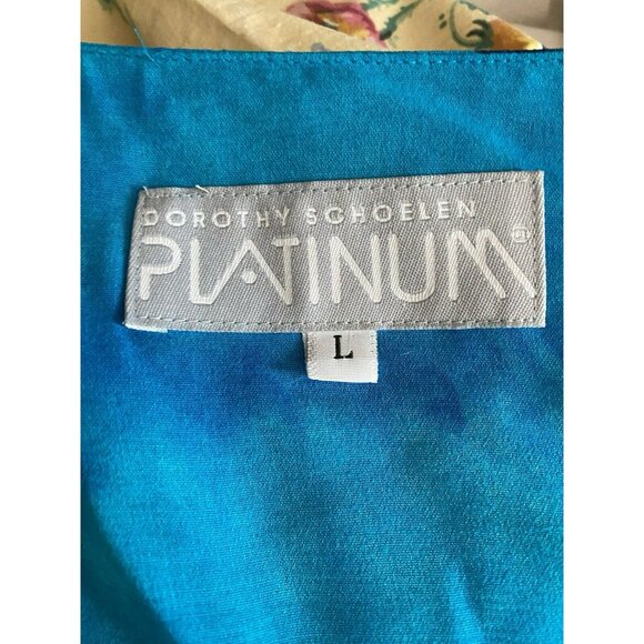 Platinum Dorothy Schoelen 2-Piece Set Hot Tropicals Blouse Pants Large NWT $168 - Picture 6 of 12